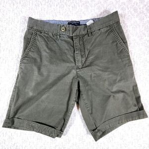 Italian Men's Gutteridge Slim Fit Green Chino Shorts Size 46